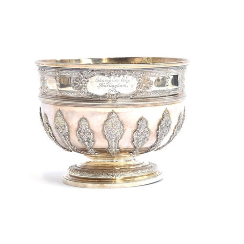 107 - An Edwardian silver presentation rose bowl, by F B Thomas & Co, London 1904, presented for the Champ... 