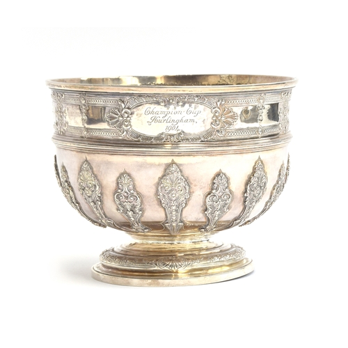 107 - An Edwardian silver presentation rose bowl, by F B Thomas & Co, London 1904, presented for the Champ... 