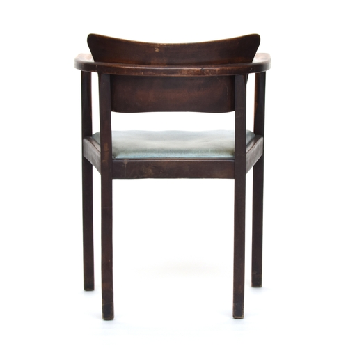 613 - A North European beech framed open armchair