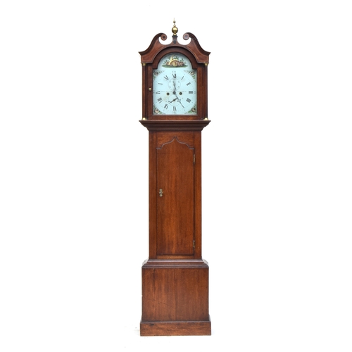 505 - An oak longcase clock, restored 8 day movement, broken pediment above a domed dial marked John Bower... 