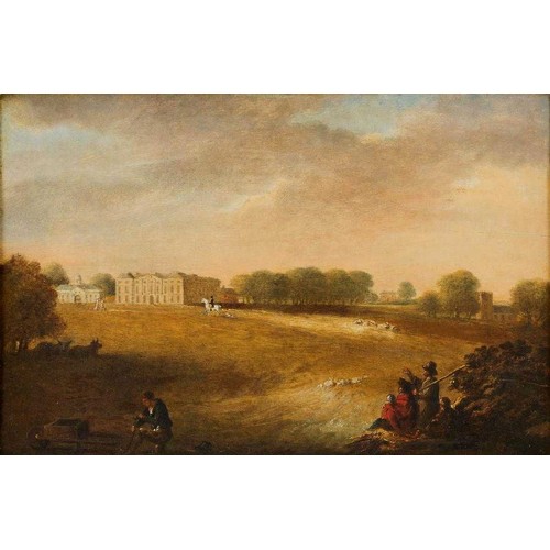 375 - Circle of  Joseph Mallord William Turner 1775-1851, A Prospect of a Stately Home, thought to be Croo... 