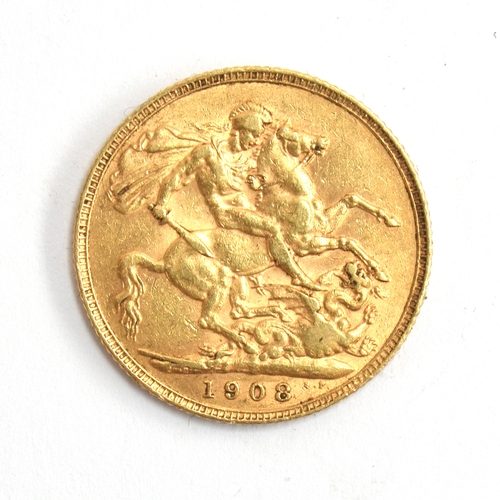 12 - An Edward VII gold sovereign, 1908