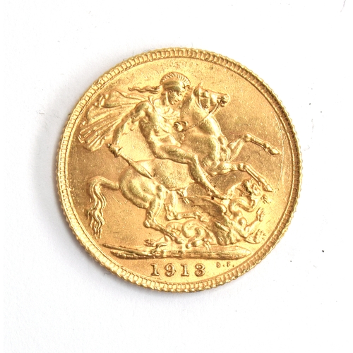 15 - A George V gold sovereign, 1913