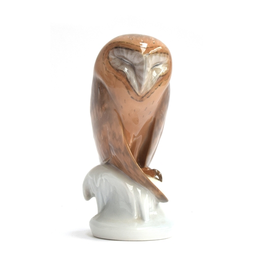 240 - A Royal Copenhagen porcelain barn owl, number 273, marked to base, 22cm high