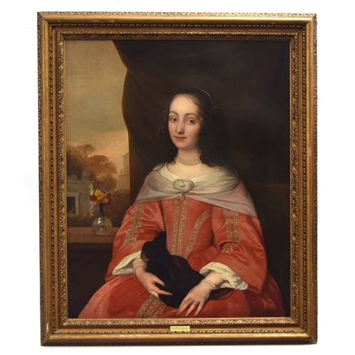 365 - Pieter Van Lint (1609-1690), 17th century Dutch, portrait of Anna Maria Schumann, oil on canvas, 107... 