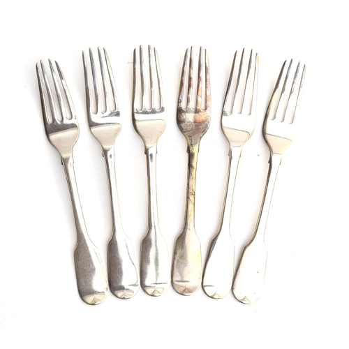 63 - A set of six small forks by Samuel Hayne & Dudley Cater, London 1837, 6.6oz