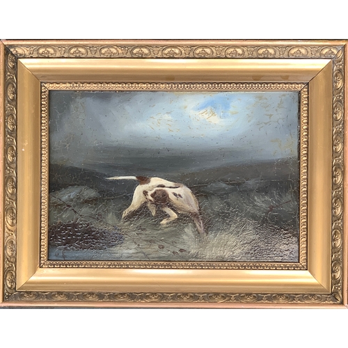 352 - 19th century British school, 'Steady Heady', oil on board, signed indistinctly, 24x35cm