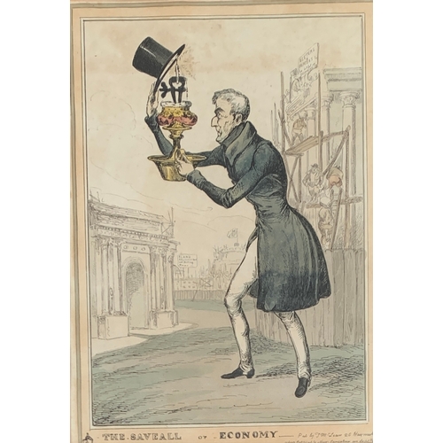 347 - A collection of nine early 19th century hand coloured political cartoons published by Thomas McLean ... 