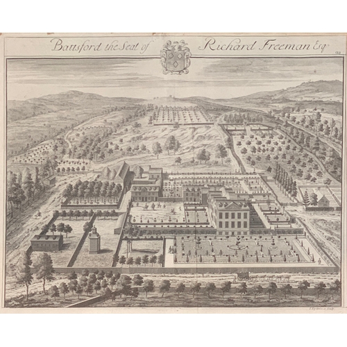 342 - 'Battsford the Seat of Richard Freeman', drawn and engraved by Johannes 'Jan' Kip, 35 x 43cm