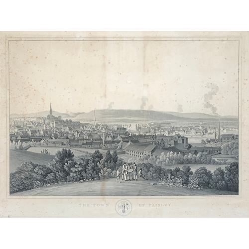 340 - After John Heaviside Clarke (1771–1863), 'The Town of Paisley', published by Smith, Elder & Co, 1825... 