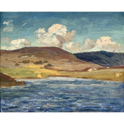 382 - Stuart Scott Somerville (1908-1983), moorland landscape, oil on board, 24x30cm