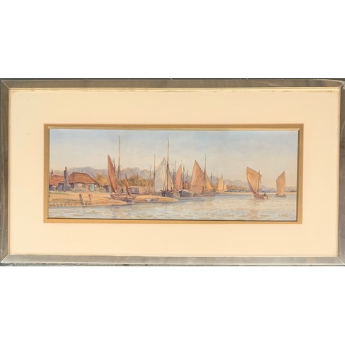 333 - F Aldridge (1850-1933), 'Rye', signed and titled lower right, 18.5x50cm