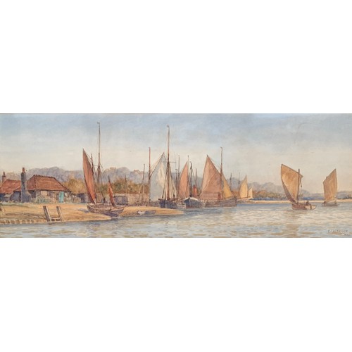 333 - F Aldridge (1850-1933), 'Rye', signed and titled lower right, 18.5x50cm