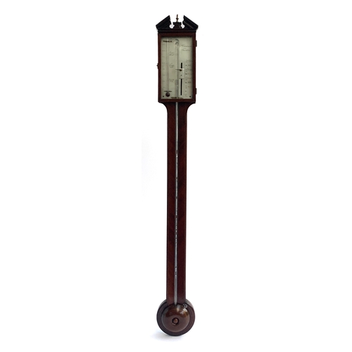 502 - A Georgian stick barometer by P Caminada Taunton, Somerset, 97cm long