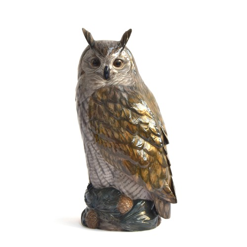 243A - A large Royal Copenhagen model of a long eared owl, number 1331, marked to base, 37cm high