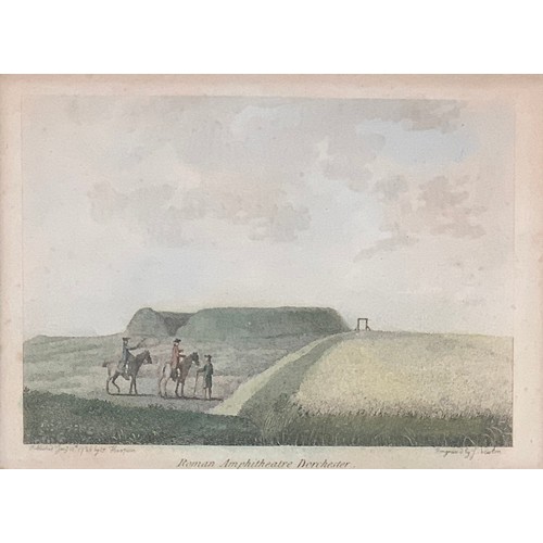 344 - John Boydell, a hand coloured plate 'exhibiting a North East View of the Town of Dorchester and of T... 