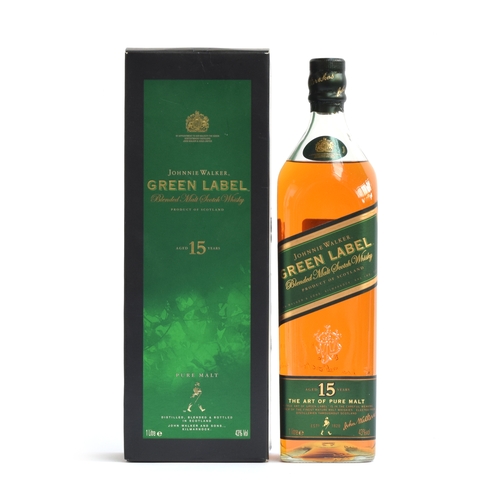 294 - Johnnie Walker Green Label 15 Year Old Blended Scotch Whisky (75cl/43%) boxed