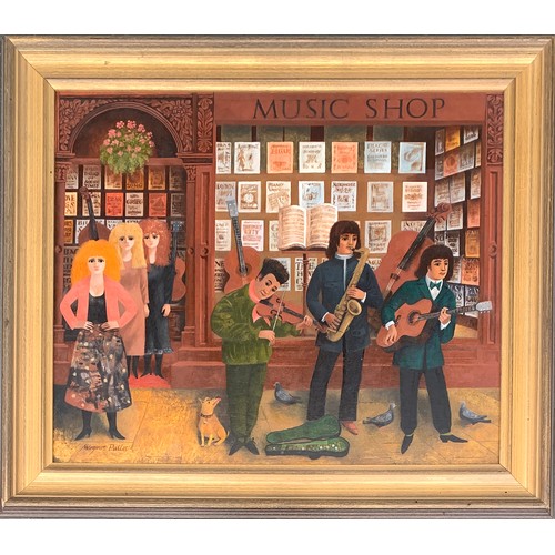 422 - Margaret Pullee (1910-2003) 'The Music Shop' signed lower right, oil on board, 51x61cm

Provenance: ... 