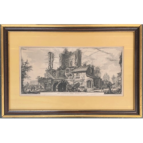 429 - By and after Giovanni Battista Piranesi, 'Del Castello Dell' Acqua Giulia', 21.5x45cm