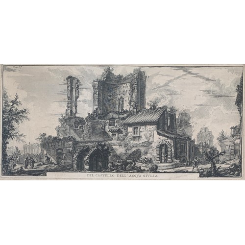 429 - By and after Giovanni Battista Piranesi, 'Del Castello Dell' Acqua Giulia', 21.5x45cm