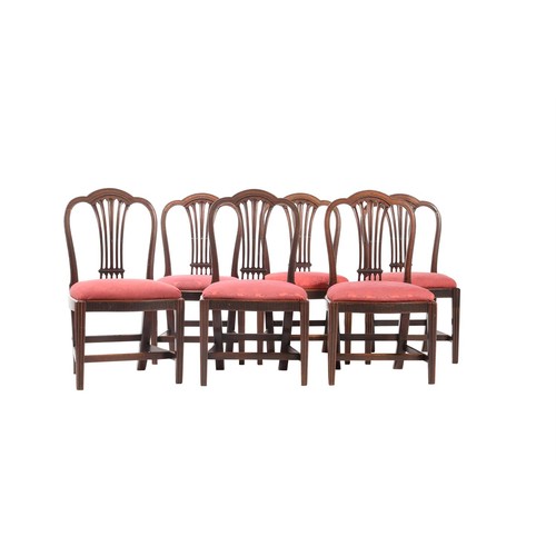 652 - A set of six George III mahogany dining chairs