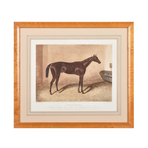 568 - Charles Hunt & Son (1803 - 1877), 'Kingcraft, Winner of the Derby Stakes at Epsom', colour lithograp... 