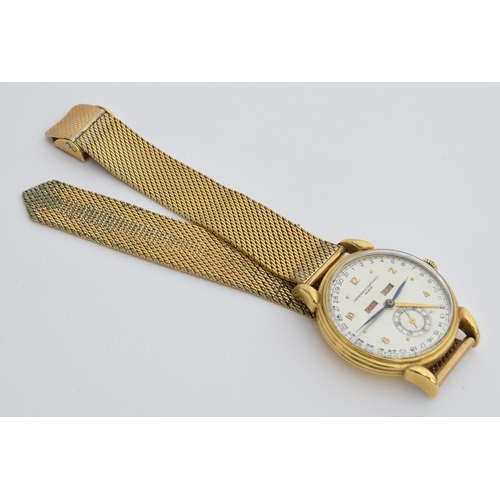 92 - A Vacheron & Constantin 18ct gold gent's wristwatch, cal.V485 Triple-Date Calendar, c.1940, the crea... 