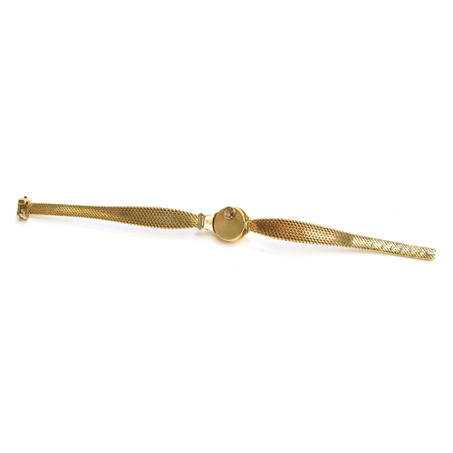 76 - An Omega ladies 18ct gold concealed dial bracelet watch, c.1960s, approx. 10mm dial, overall length ... 