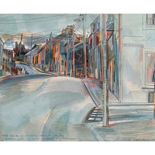 334 - Richard Demarco (Scottish b.1930), a pair of street scenes 'Victoria Avenue' and one other, watercol... 