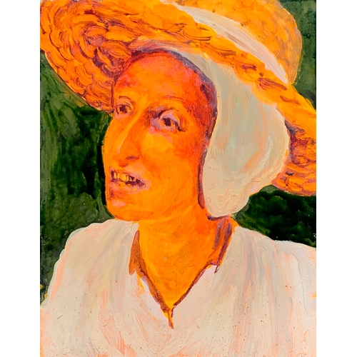 468 - Sigrid Holmwood (b.1978), 'A Peasant Woman 2006', fluorescent egg tempera in oils on board, 40x30cm
... 