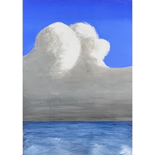 473 - Richard Pomeroy, 'Storm Clouds Over the Sea', c.1988, mixed media on paper, 29.5x20.5cm