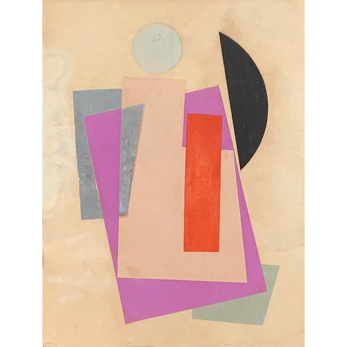 474 - Attrib. Olga Vladiminovna Rozanova (1886-1918), 'Non Objective Composition' (Suprematism), 1916, col... 