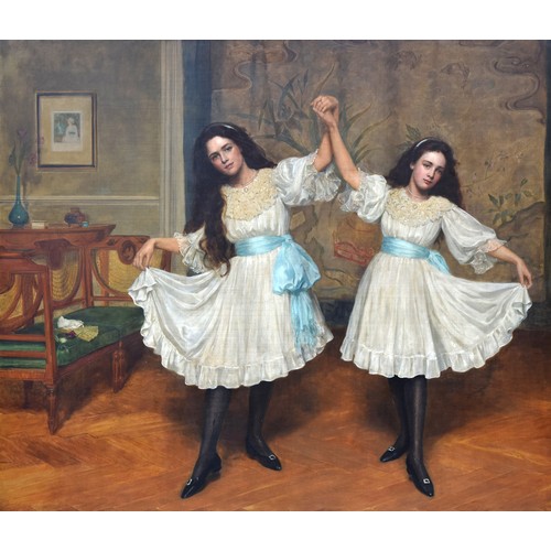 379 - The Hon John Collier (1850-1934), the Glass Hooper sisters, Dulcie and Joyce, painted in Collier's s... 