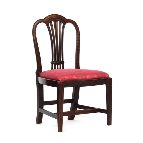 652 - A set of six George III mahogany dining chairs