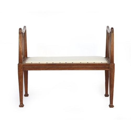 678 - A Regency mahogany stool with later squab cushion, 74cm wide