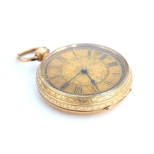 71 - A 10ct gold Waltham pocket watch, Roman numerals, approx. 37mm diameter, the case marked AM Watch Co... 