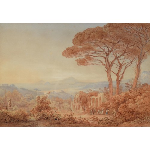 372 - Rudolf Müller (Swiss 1802-1865) & Friedrich Horner (Swiss 1800-1864), a mountainous Italianate Land... 