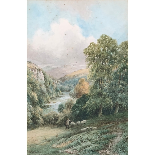 343 - R Macauley (British late 19th century), 'On the Wye' and 'The Wye, Aberedw', watercolour, signed, 54... 