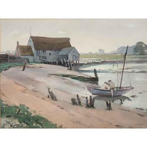 353 - Edwin Byatt (1888-1948), 'A River Landscape', St. Osyth on the River Coln, between Brightlingsea and... 