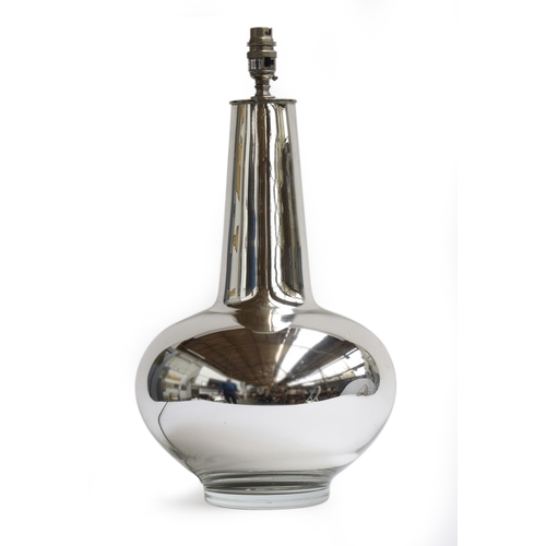 708 - A Porta Romana glass table lamp in mercury finish, 52cm high