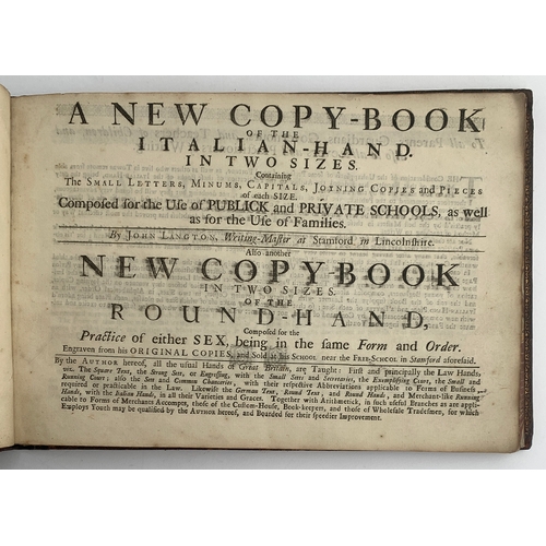 320 - John Langton, 'A new copy book of round hand, for the use of schools as well as for such as have not... 