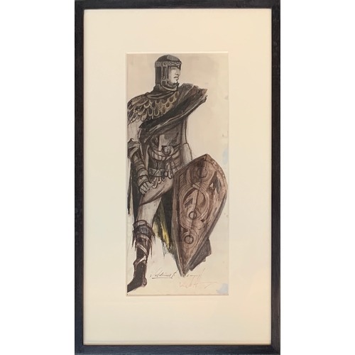 500 - Yolanda Sonnabend (1935-2015), Soldier, pen and colour wash, 41.5x17cm