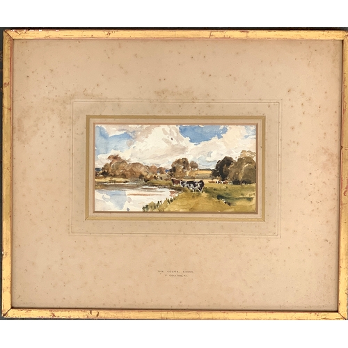 370 - Thomas Collier, R.I. (1840-1891), The Colne, Essex, watercolour and pencil, 9x16.5cm