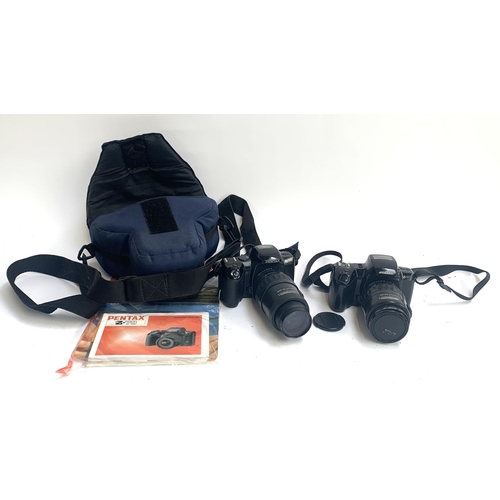 A Pentax Z20 35mm camera, together with a Pentax Z70 with a Pentax 70