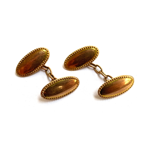 23 - A pair of 9ct gold cufflinks, 5.1g