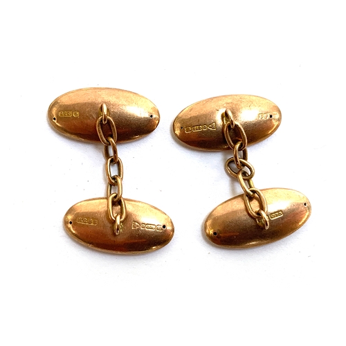 23 - A pair of 9ct gold cufflinks, 5.1g