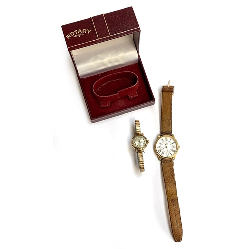 59 - A Rotary Quartz watch, with box; together with a further Sekonda 17 jewel watch