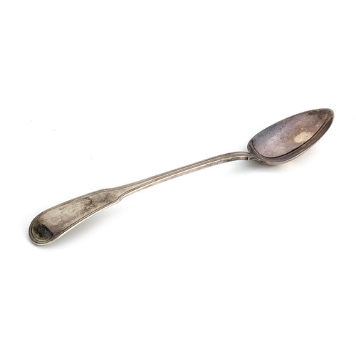 114A - A large silver fiddle and thread pattern serving spoon by Sarah & John William Blake, London 1815, 2... 