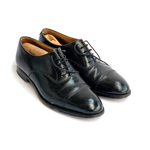 775 - A pair of Crockett & Jones black Oxfords, 'The Whitehall', size 8E, with wooden shoe trees, with a p... 