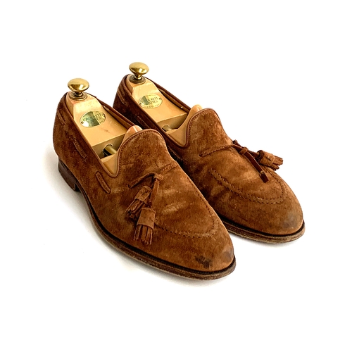 789 - A pair of Crockett & Jones 'The Cavendish' brown suede tassel loafers, size 8.5E, with Crockett & Jo... 